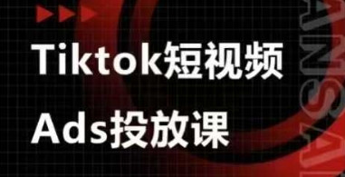 Ads视频投放课，tiktok短视频广告投放课-灼光资源宝库