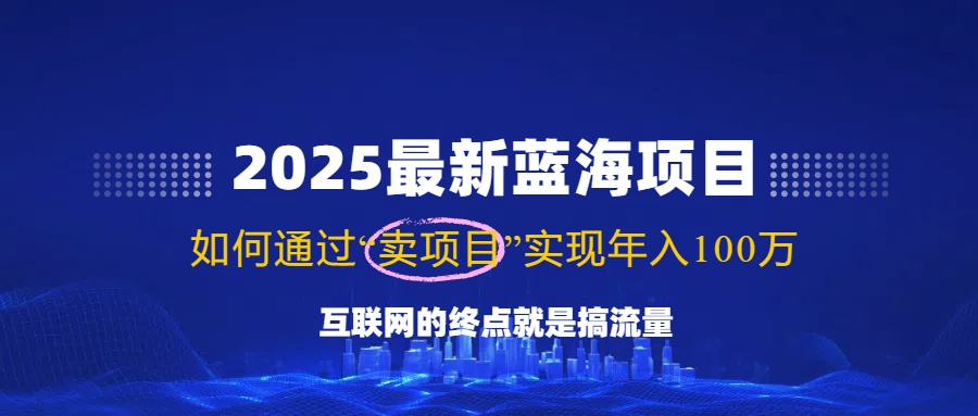 2025最新蓝海项目，零门槛轻松复制，月入10万+，新手也能操作！-灼光资源宝库