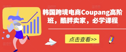 韩国跨境电商Coupang高阶班，酷胖卖家，必学课程-灼光资源宝库