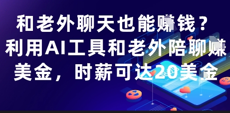 和老外聊天也能挣钱？利用AI工具和老外陪聊挣美金，时薪可达20刀-灼光资源宝库