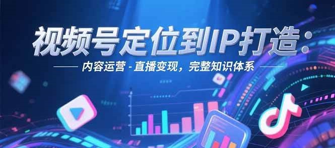 视频号定位到IP打造:账号搭建-内容运营-直播变现,完整知识体系-灼光资源宝库