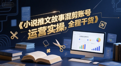 小说推文故事混剪账号运营实操，全程干货-灼光资源宝库
