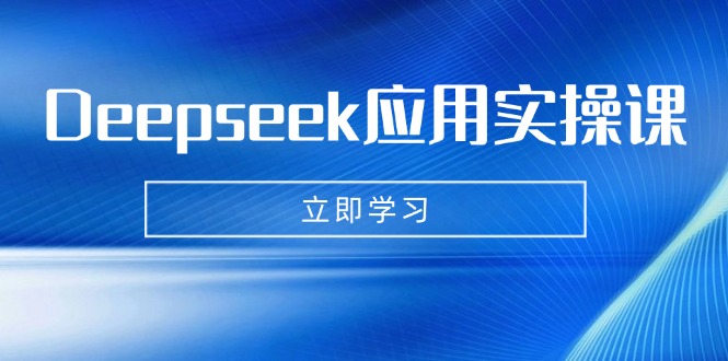 Deepseek应用实操课：AI制作数字妈妈、写真、短视频，辅导作业，PPT制作等-灼光资源宝库