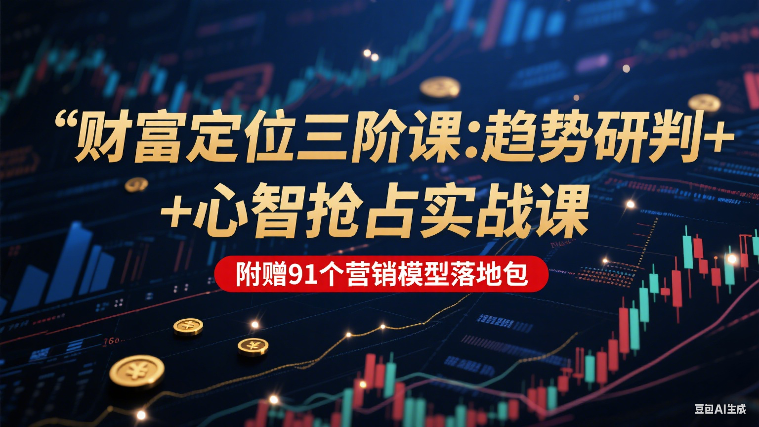 财富定位三阶：趋势研判 + 心智抢占实战课，附赠91个营销模型落地包-灼光资源宝库