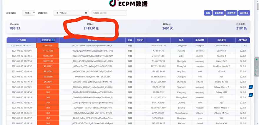 抖音官方小游戏2025全网最新玩法，暴利赚钱项目，单机日入2000+-灼光资源宝库