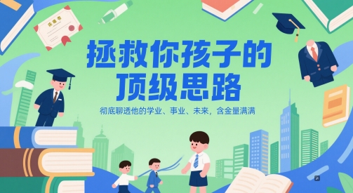 付费文章：拯救你孩子的顶级思路，彻底聊透他的学业、事业、未来，含金量满满-灼光资源宝库