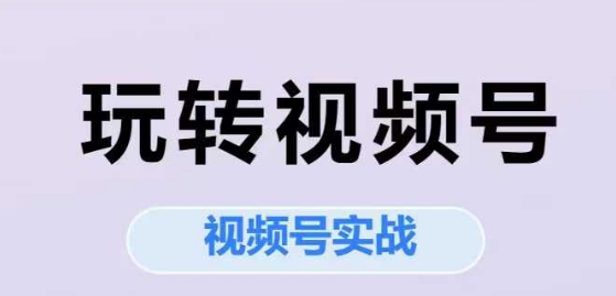 玩转视频号,视频号实战系列课-灼光资源宝库
