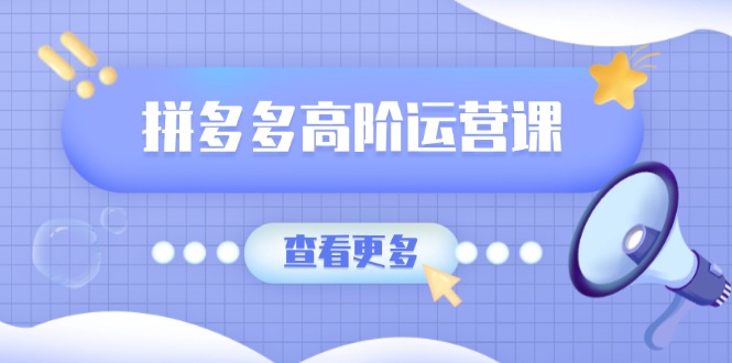 拼多多高阶运营课:极致群爆款玩法,轻付费无尽复制,打造单品爆款之路-灼光资源宝库