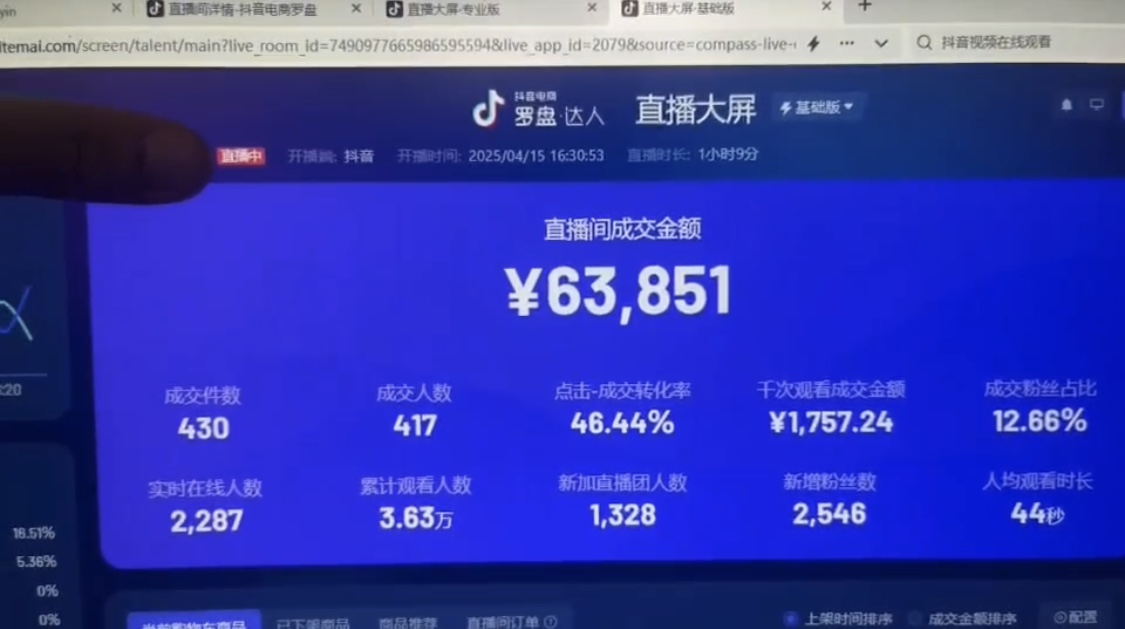 抖音破价直播，靠不露脸读稿子， 日入多张，100%起号-灼光资源宝库