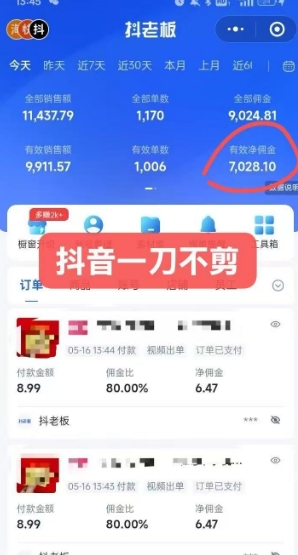 抖音短视频一刀不剪带货，不剪辑，不直播，每天发个视频，等着出单获取带货佣金-灼光资源宝库