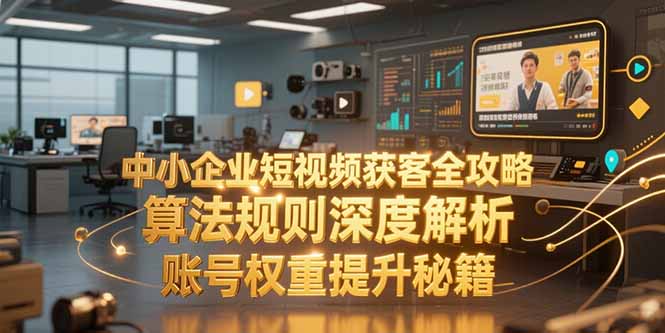 中小企业短视频获客全攻略，算法规则深度解析，账号权重提升秘籍-灼光资源宝库