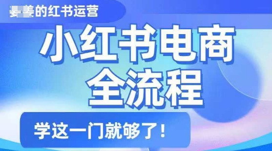 小红书电商全流程，精简易懂，从入门到精通，学这一门就够了-灼光资源宝库