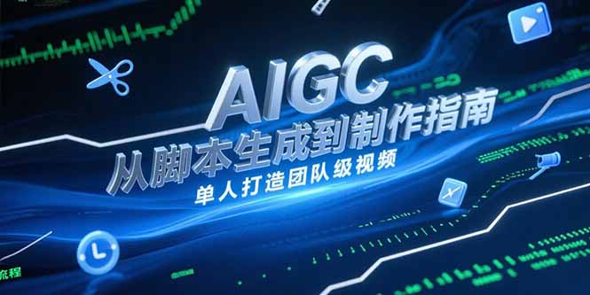 AIGC视频制作指南，从脚本生成到剪辑全流程，单人打造团队级视频-灼光资源宝库