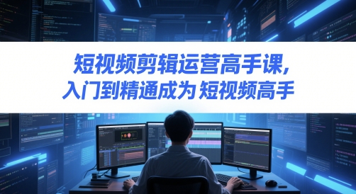 短视频剪辑运营高手课，入门到精通成为短视频高手-灼光资源宝库