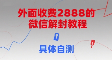 外面收费2888的微信解封教程，具体自测-灼光资源宝库